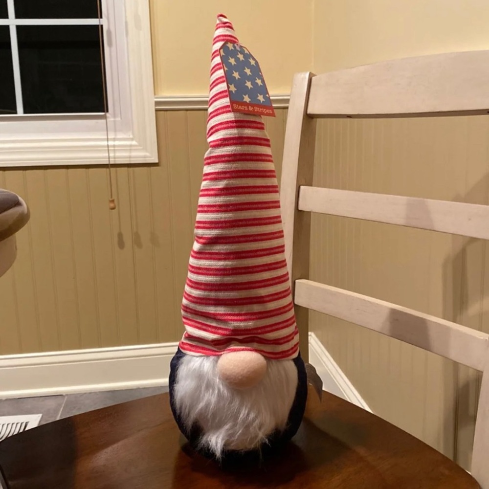 Stars & stripes tall patriotic gnome